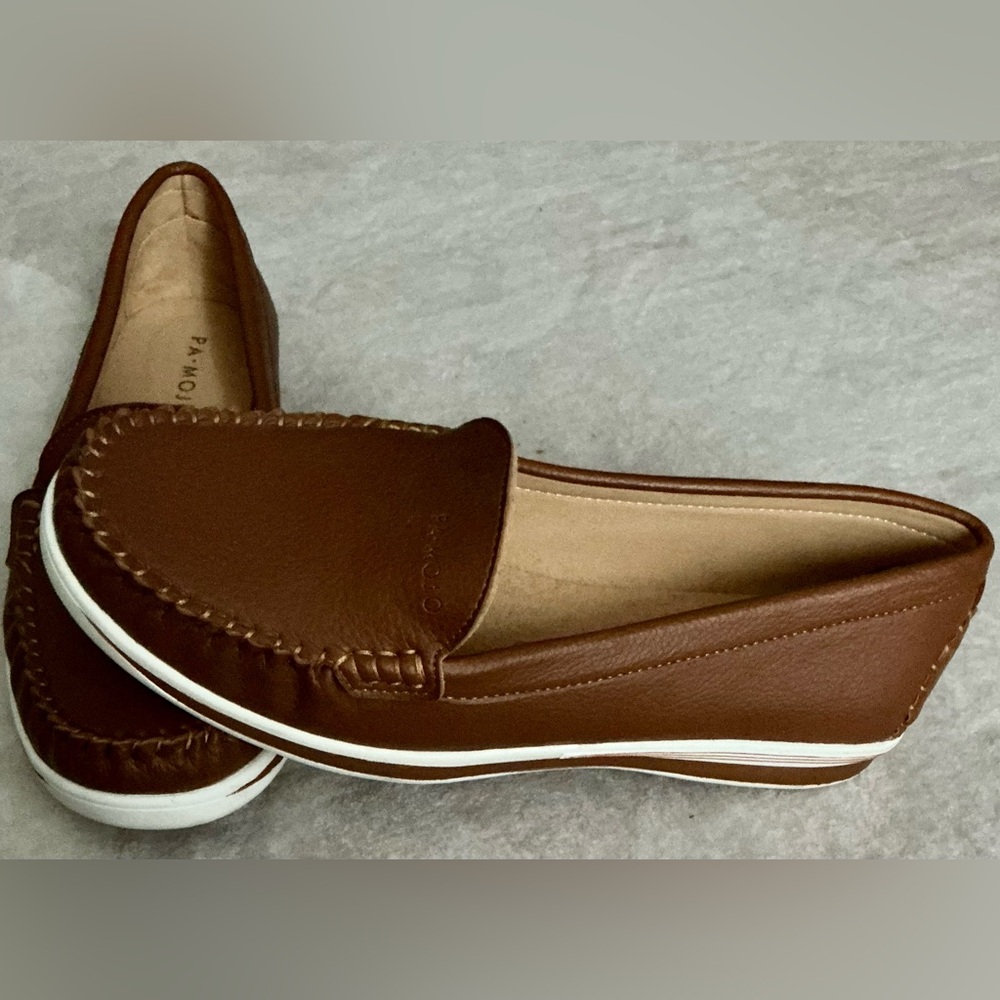PA-MOJO Super Soft Loafer Deck Shoe Brandy WORN ONCE
